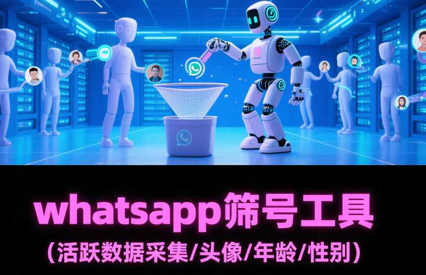 whatsapp筛号工具采集活跃数据/头像/年龄/性别