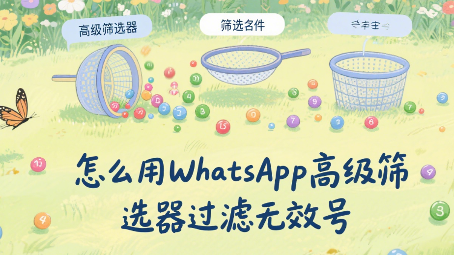 怎么用whatsapp高级筛选器过滤无效号