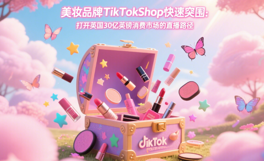 美妆品牌TikTokShop快速突围：打开英国30亿英镑消费市场的直播路径