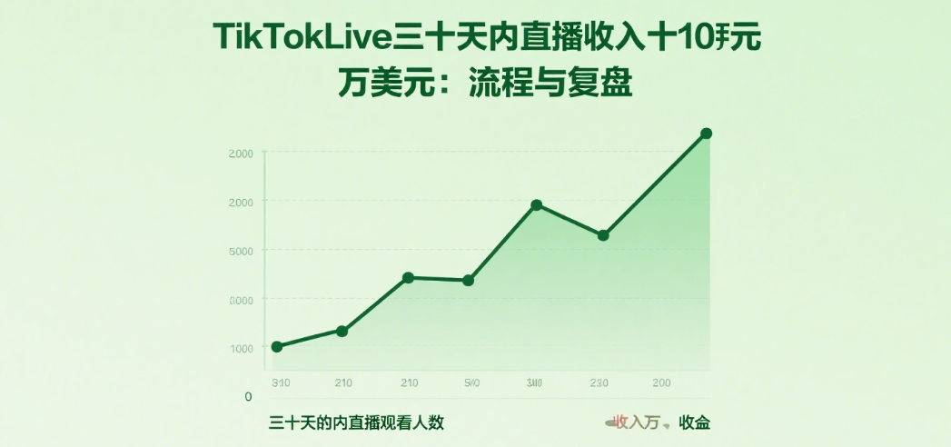 TikTokLive三十天内直播收入十万美元：流程与复盘